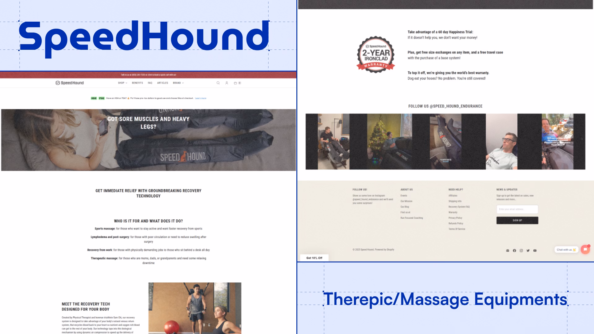 Speed Hound Pro Performance Recovery System boots and accessories for athletic recovery